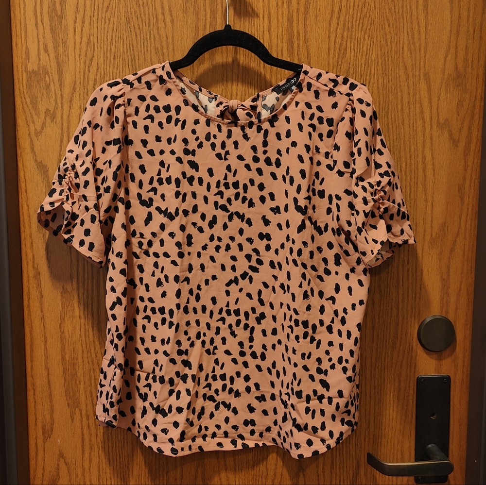 NWT Papermoon Claudia Ruched Sleeve Blouse